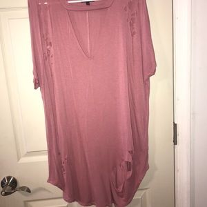 Distressed stretchy shirt size 1X